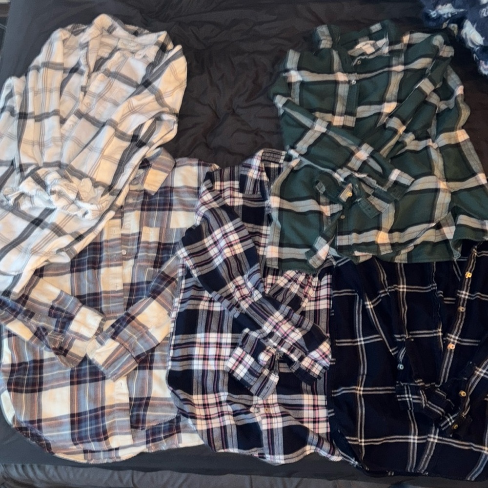 Plaid button up bundle